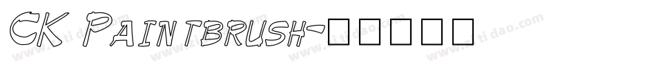 CK Paintbrush字体转换